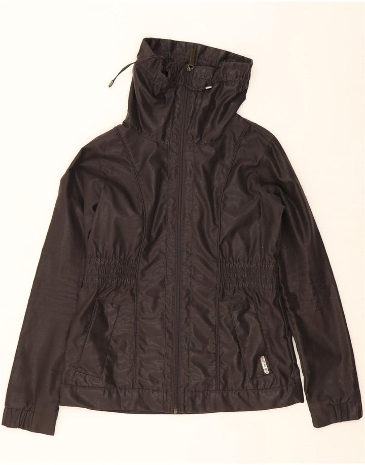 CALVIN KLEIN JEANS Womens Bomber Jacket UK 14 Medium Black Polyester Vintage Calvin Klein Jeans and Second-Hand Calvin Klein Jeans from Messina Hembry 