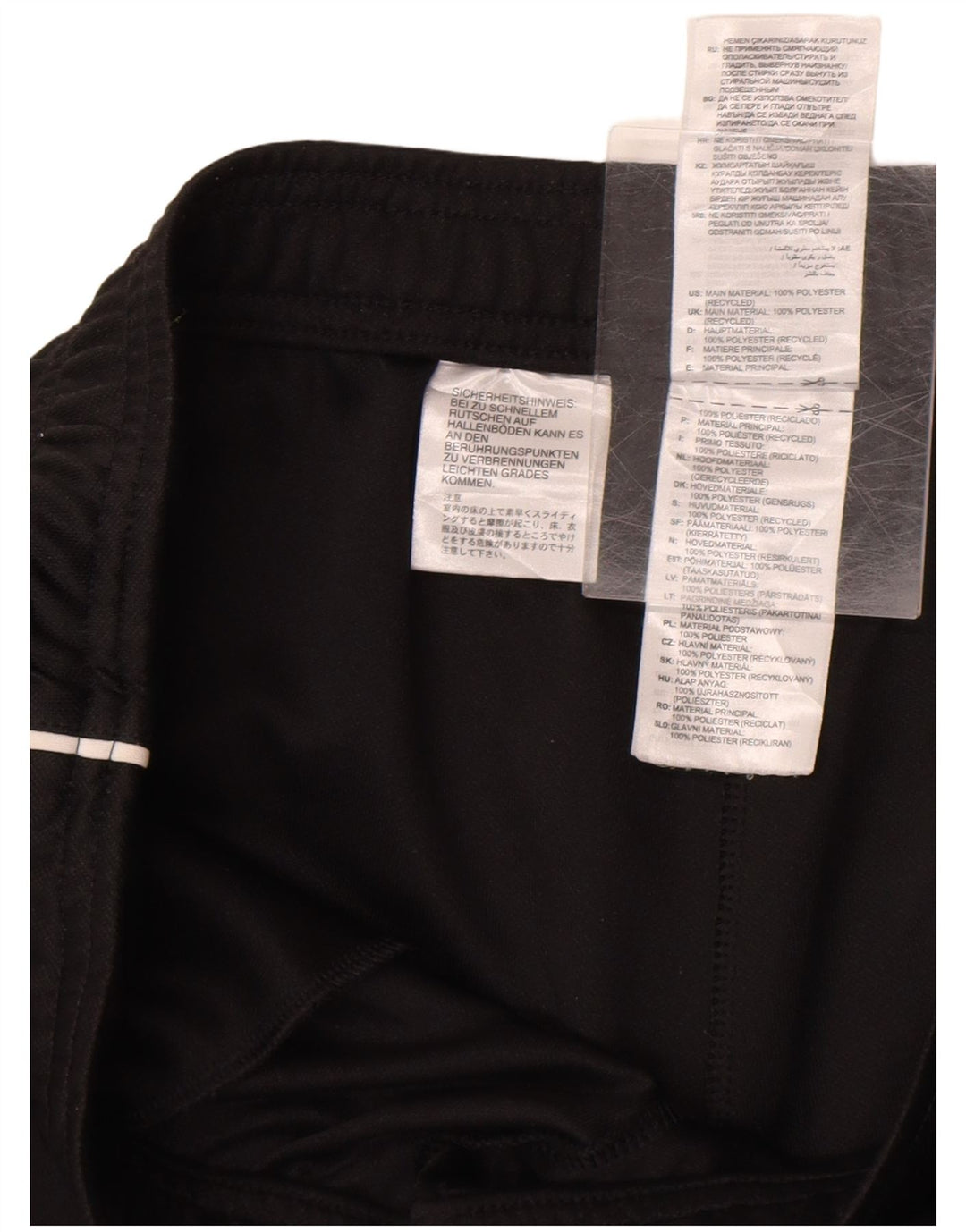 Pantaloni de trening Adidas pentru bărbați, poliester mediu negru
