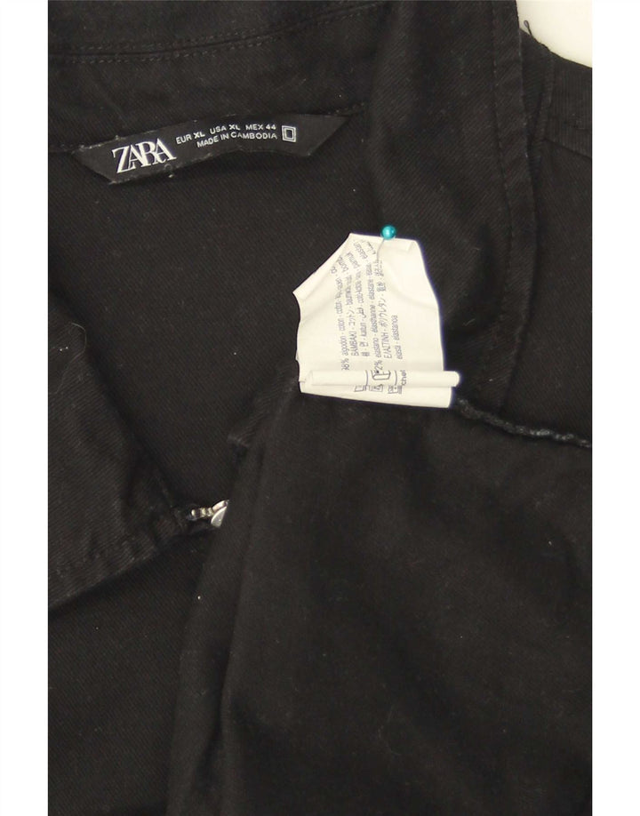 Bomber pentru bărbați Zara UK 42 XL bumbac negru