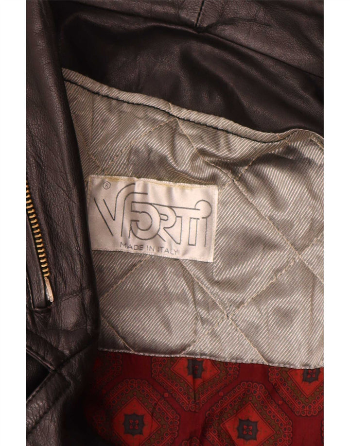 Jachetă de piele vintage pentru bărbați IT 50 Large Black