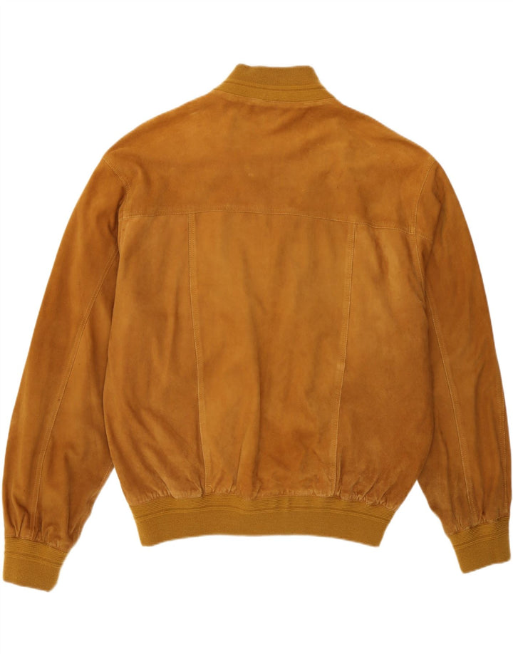 Bomber vintage pentru bărbați din piele intoarsa IT 52 XL din piele bej