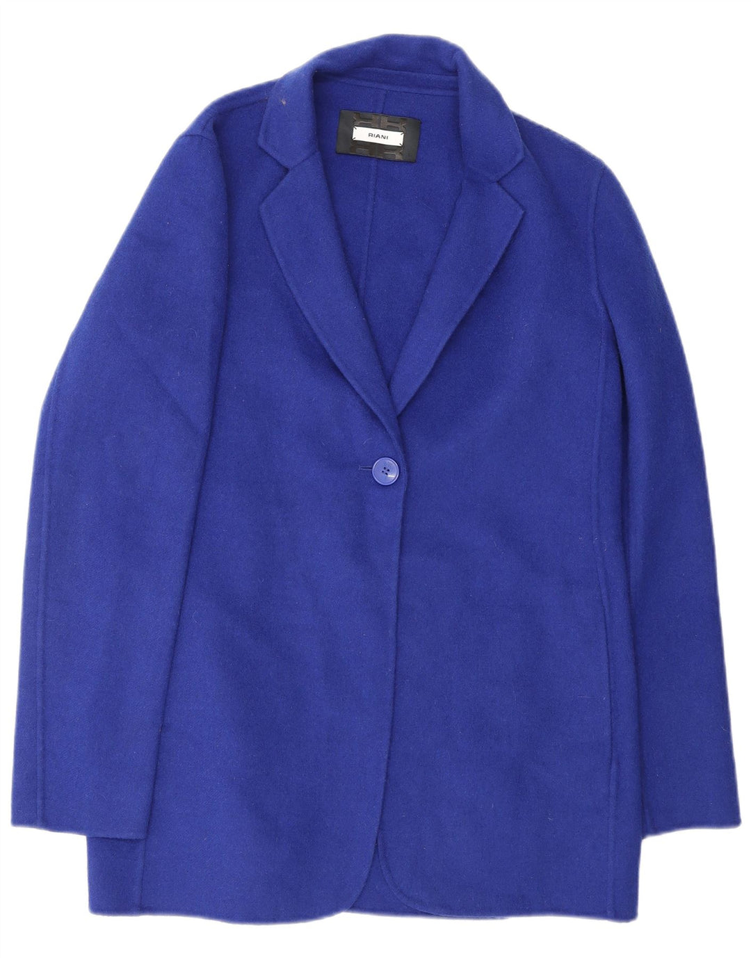 Jachetă Blazer Femei Riani 1 Buton UK 10 Mic Lână Albastră