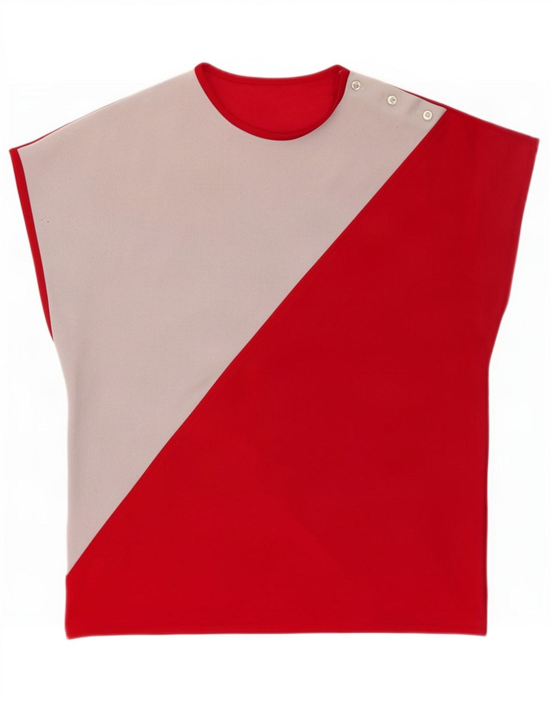 Bluză St Michael pentru femei, cu croiala lejeră, UK 10, roșu, color block