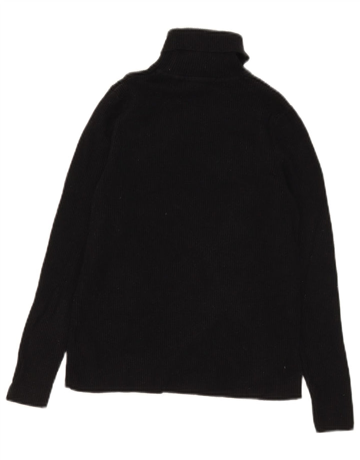Pulover de damă Marks & Spencer crop cu gât rulat, negru mediu UK 12