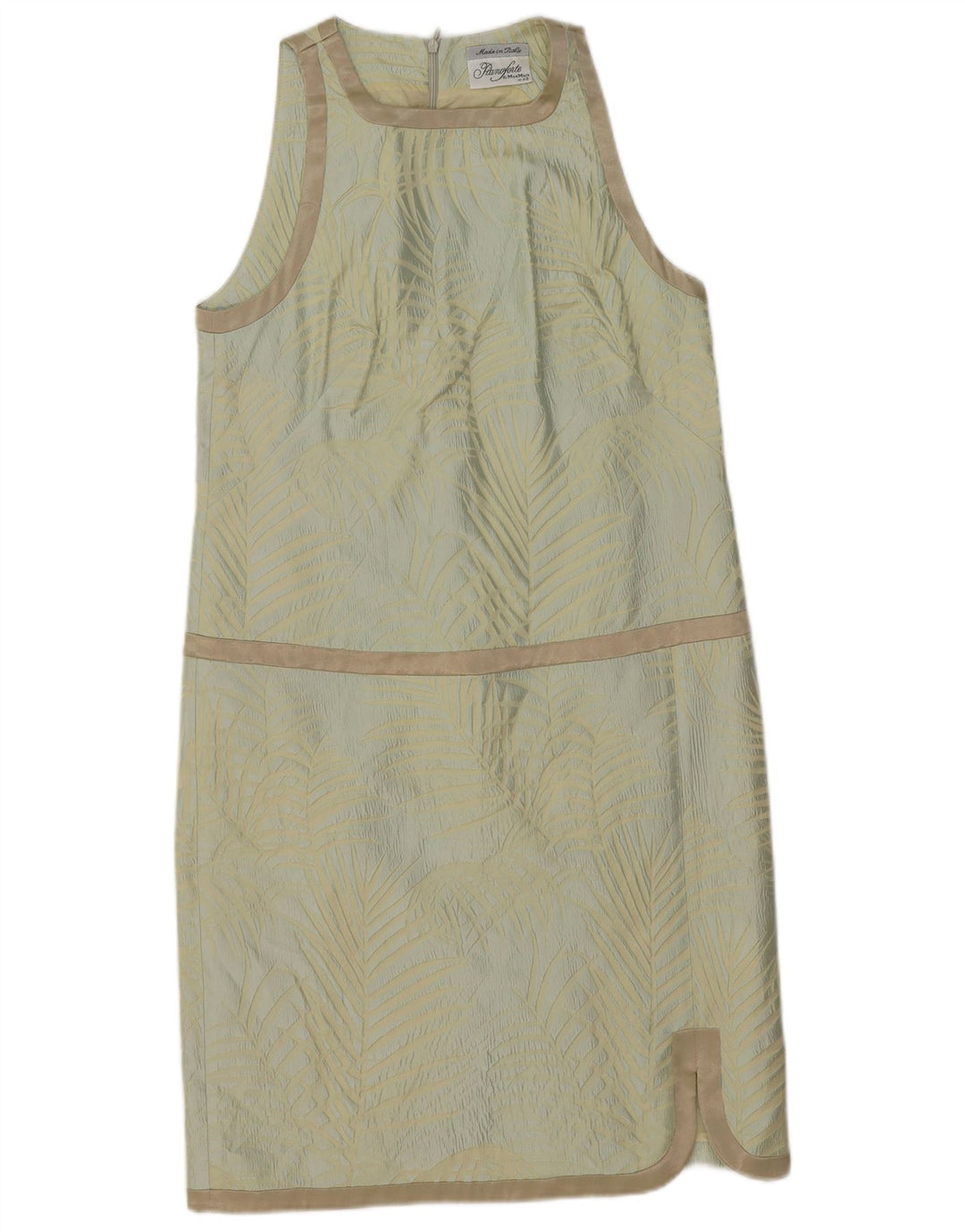 MAX MARA Womens Abstract Pattern Sheath Dress IT 42 Medium Yellow