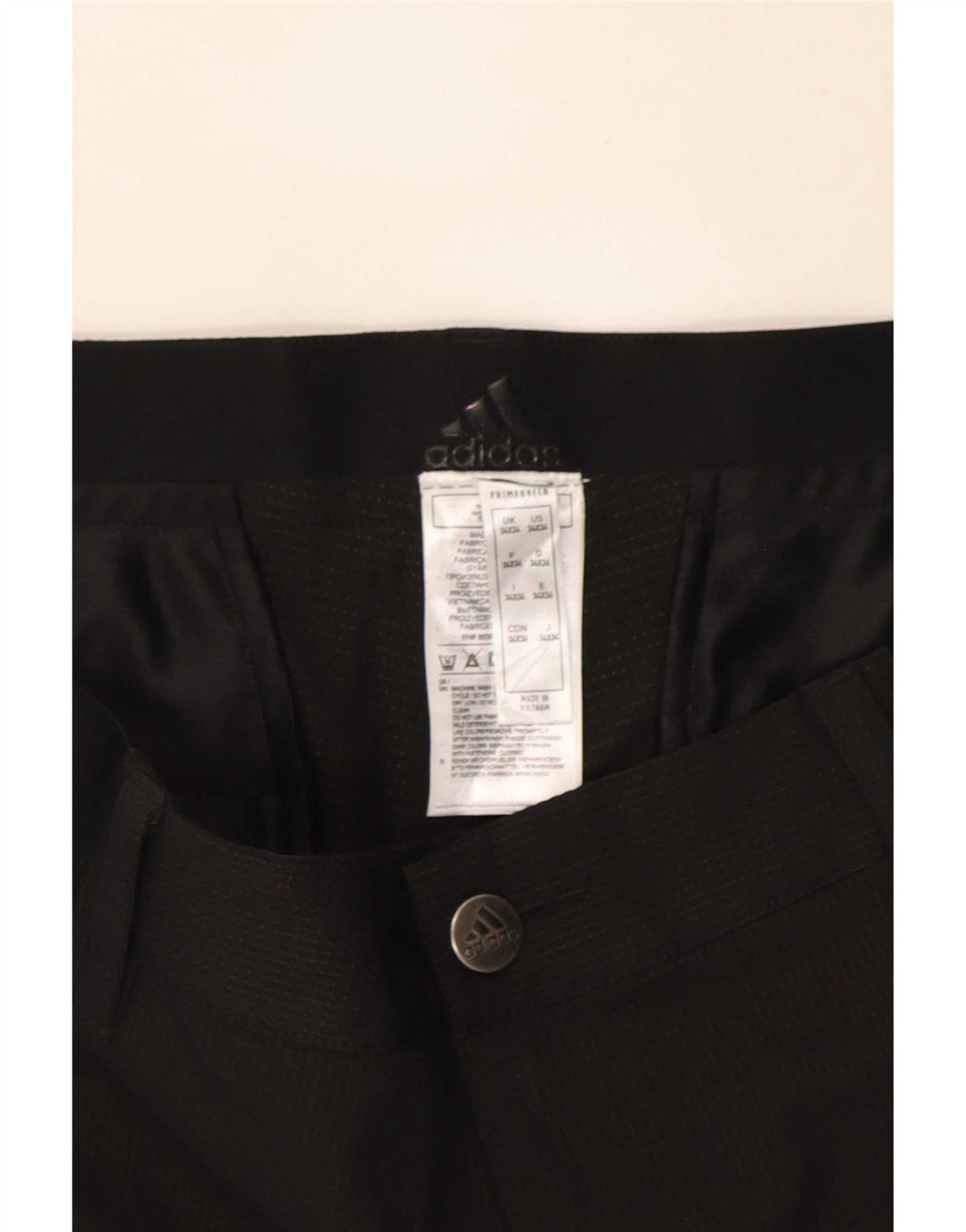 Pantaloni chino slim pentru bărbați Adidas W34 L29 poliester negru