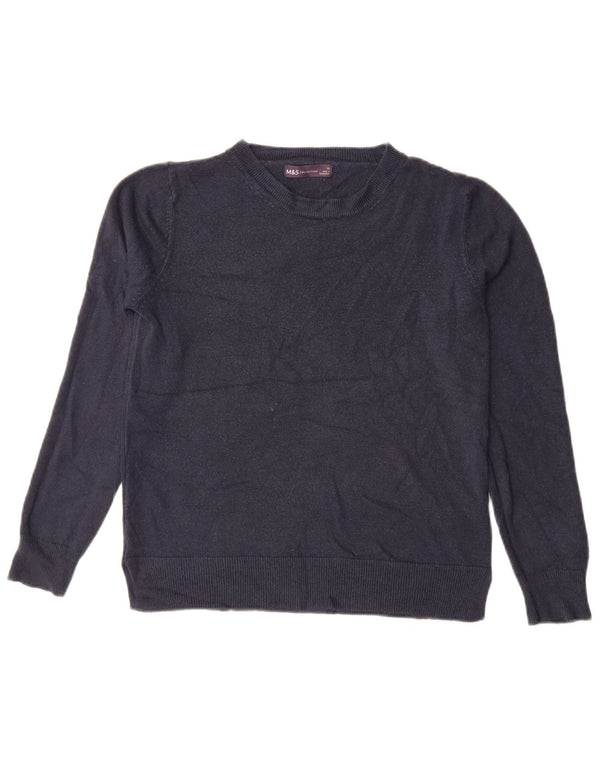 Pulover pentru femei Marks & Spencer cu decolteu triplu UK 12 Medium Bleumarin