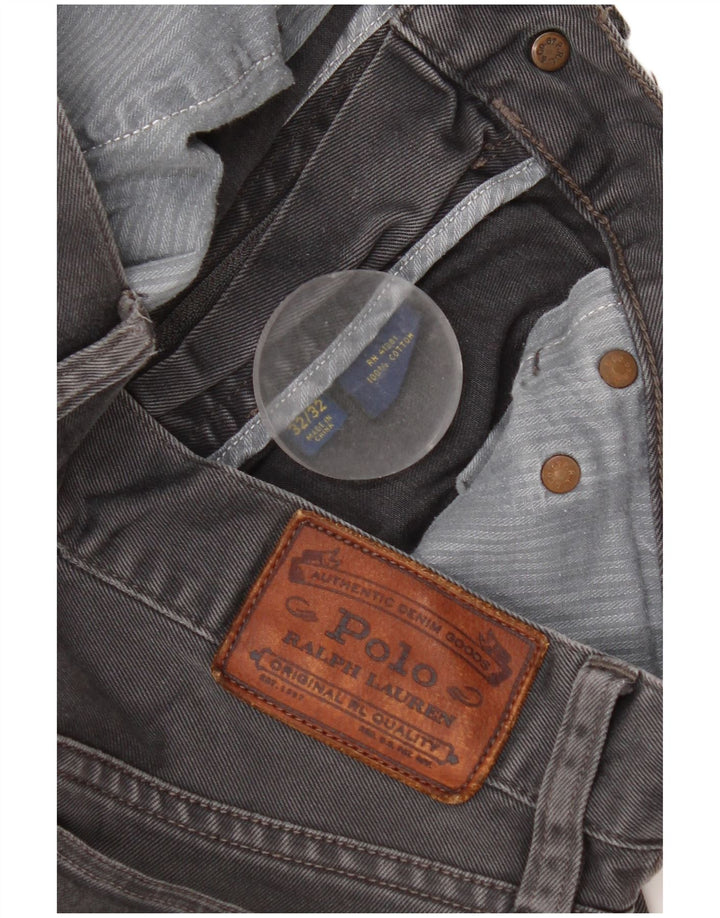 Blugi slim pentru bărbați Ralph Lauren W32 L32 bumbac gri