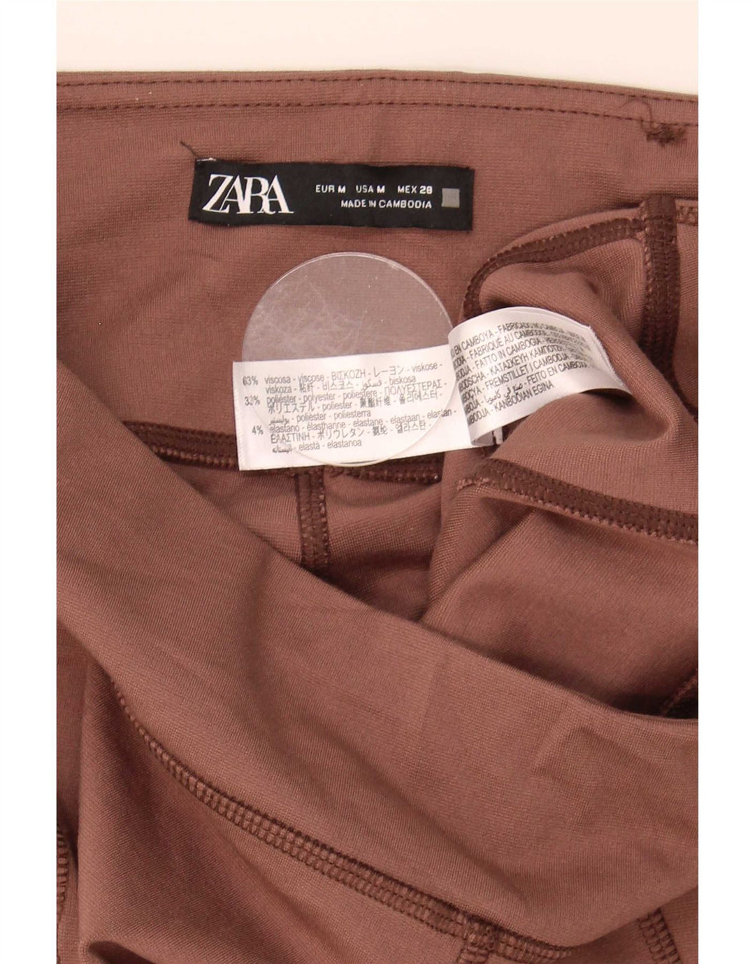 Leggings pentru femei Zara Medium L28 L29 Maro Viscoză