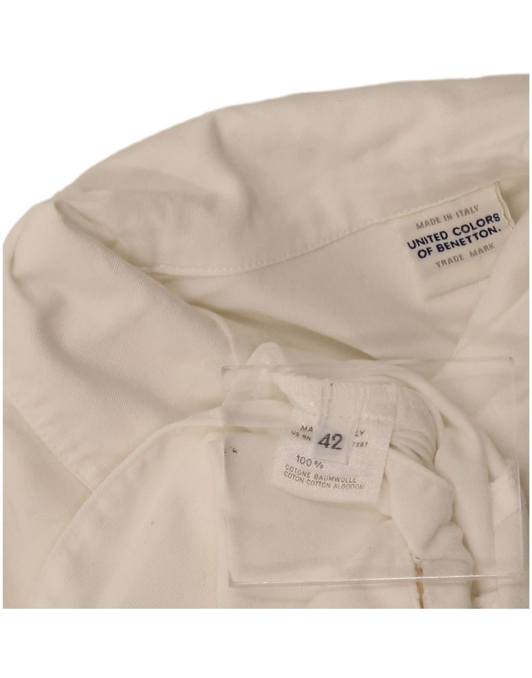 Top cardigan cu mânecă scurtă pentru femei Benetton IT 42 bumbac alb mediu