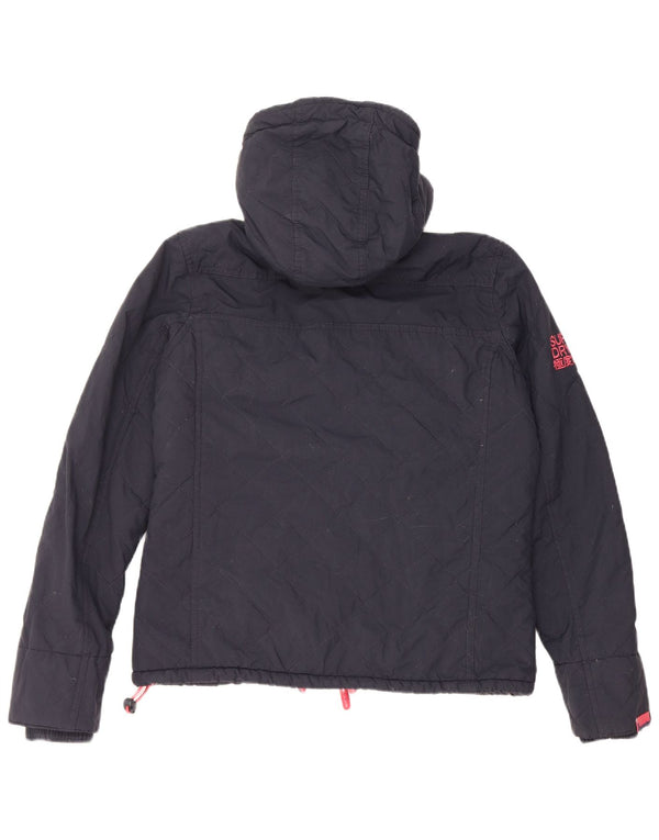 Jachetă Windbreaker cu glugă Superdry pentru femei UK 16 mare bleumarin