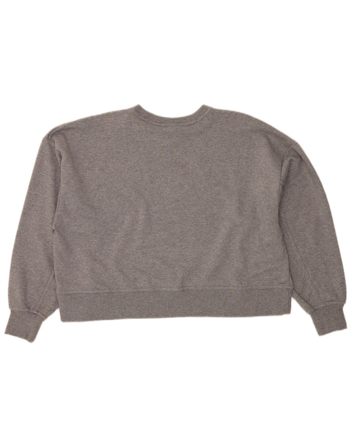 Pulover NIKE pentru femei, supradimensionat, cu grafic crop, UK 16, mare, gri