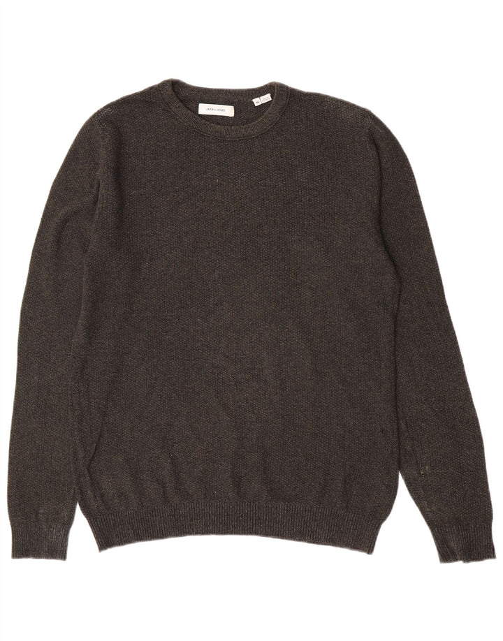 Pulover Jack & Jones pentru bărbați, cu gât crew, bumbac verde mediu