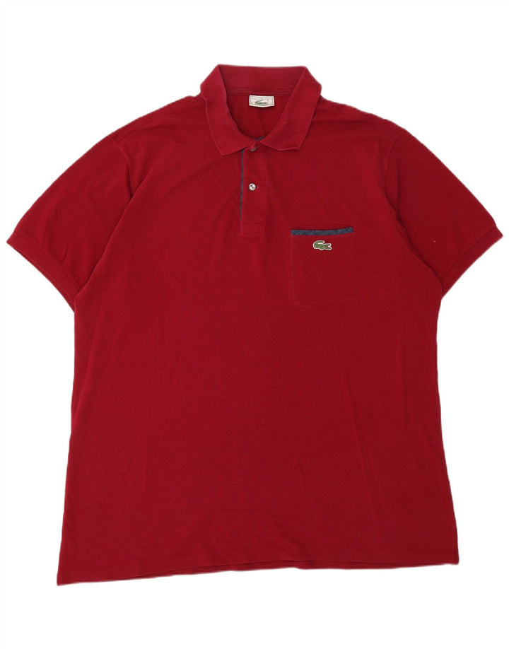 Tricou polo pentru bărbați LACOSTE Mărimea 6 XL Bumbac roșu