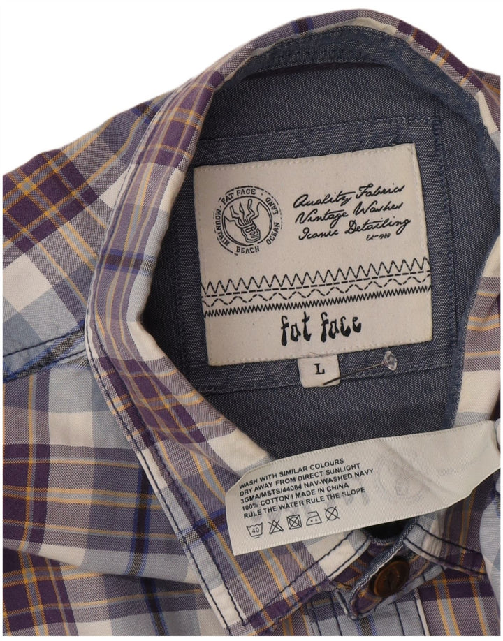 Cămașă pentru bărbați Fat Face, mare, albastru, din bumbac