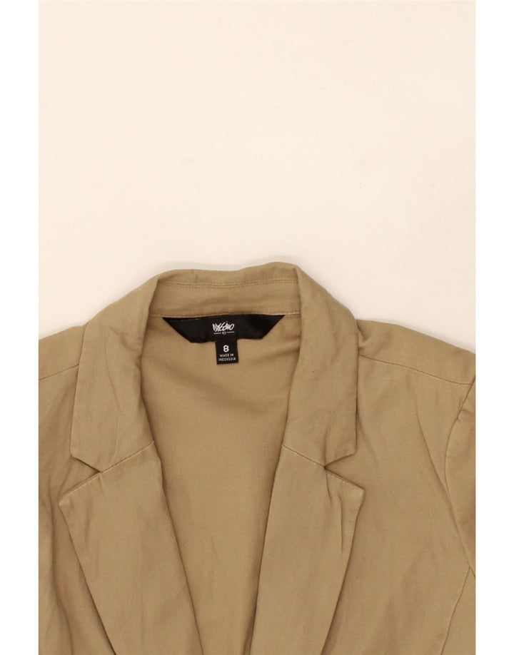 MOSSIMO Womens 1 Button Blazer Jacket US 8 Medium Beige Cotton Vintage Mossimo and Second-Hand Mossimo from Messina Hembry 