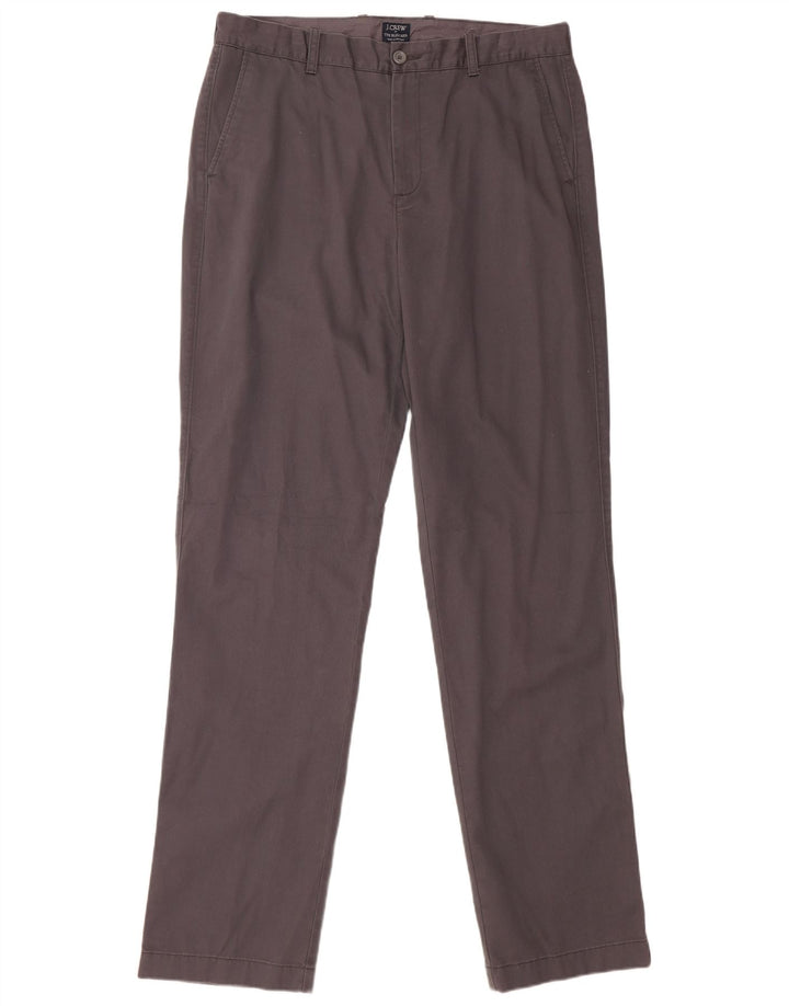 Pantaloni chino drepte Bleecker pentru bărbați J. CREW L34 L36 bumbac gri