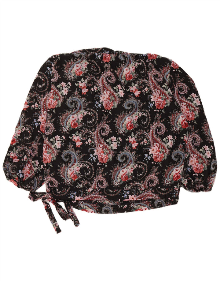 Bluză Vintage Femei Top IT 50 XL Negru Paisley