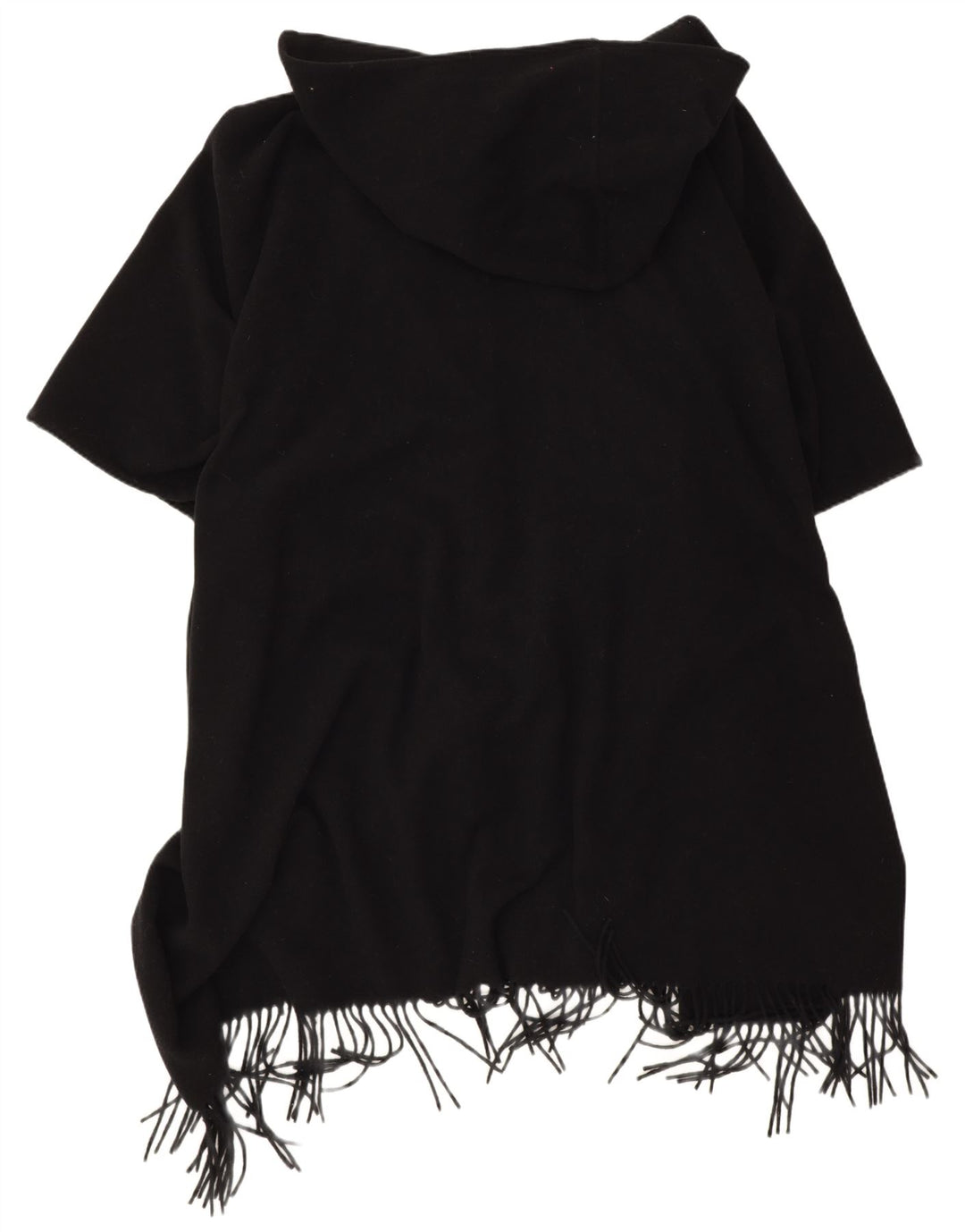 Palton poncho cu glugă pentru femei Easy Comfort, mărime unica, lână neagră