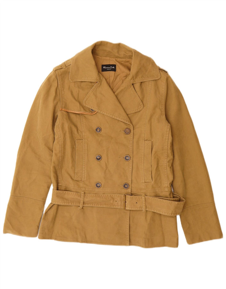 Palton Massimo Dutti pentru femei UK 14 bumbac mediu bej