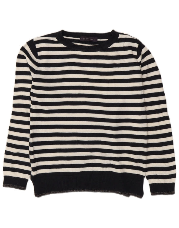 Pulover pentru femei Marks & Spencer, cu gât de barcă, UK 8, mic, bleumarin