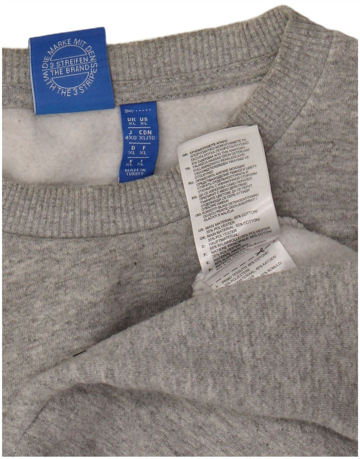 Hanorac grafic pentru bărbați Adidas Jumper XL, gri, bumbac color bloc