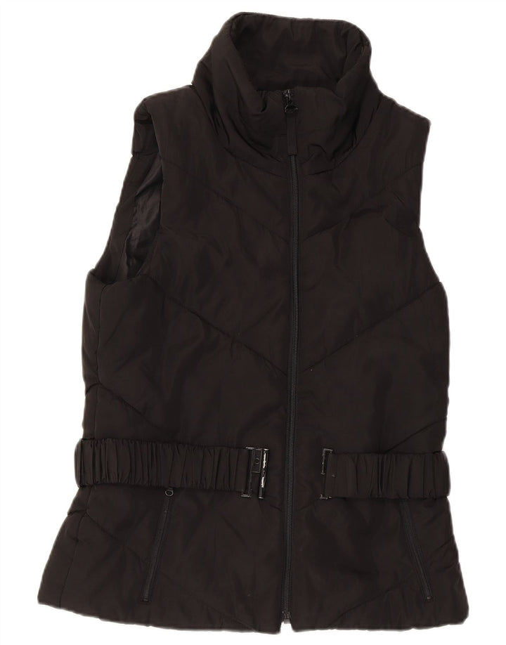 Gilet căptușit pentru femei Zara UK 12 Medium Black