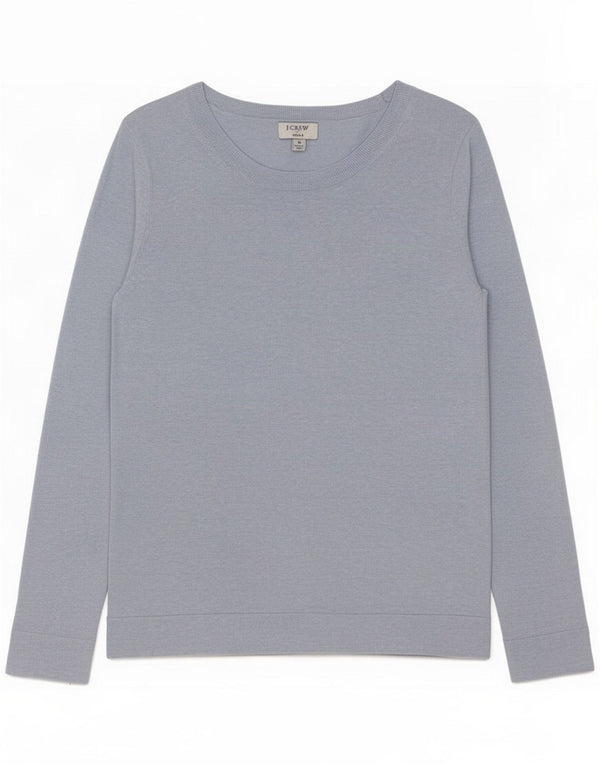 J. Pulover Crew Teddy Boat cu gât pentru femei UK 10 Small Blue Cotton