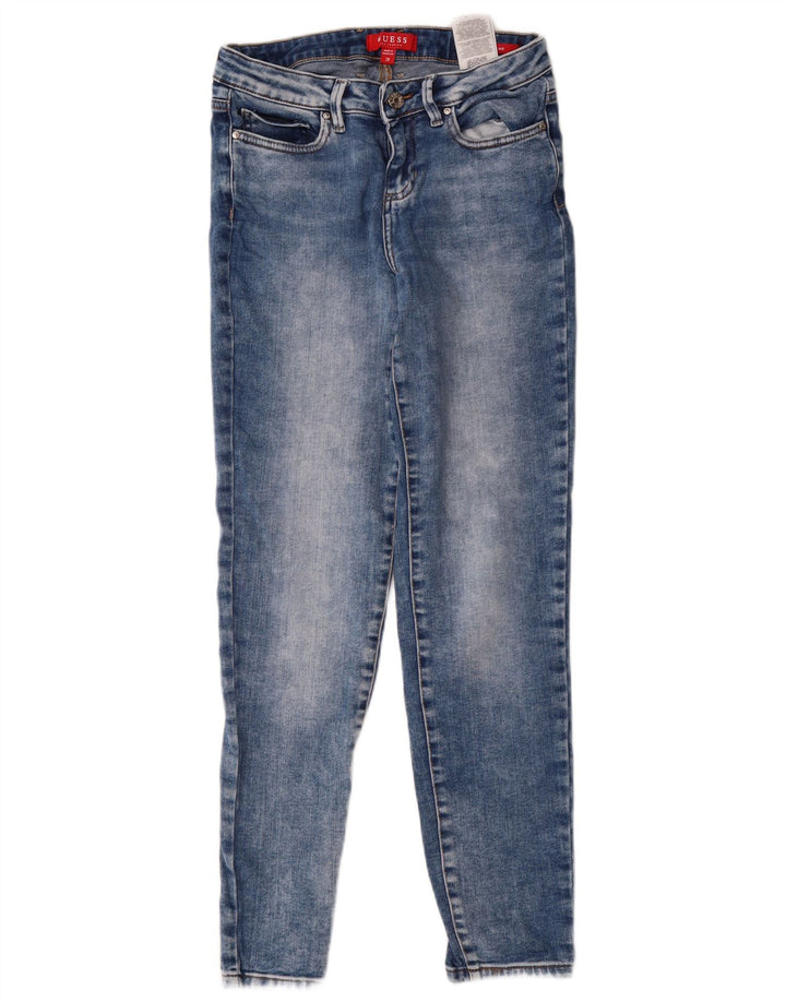 GUESS Womens Slim Jeans W28 L29 Blue Polyester