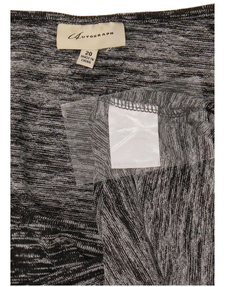Bluză cu autograf pentru femei Marks & Spencer, Marea Britanie 20 2XL, negru pete