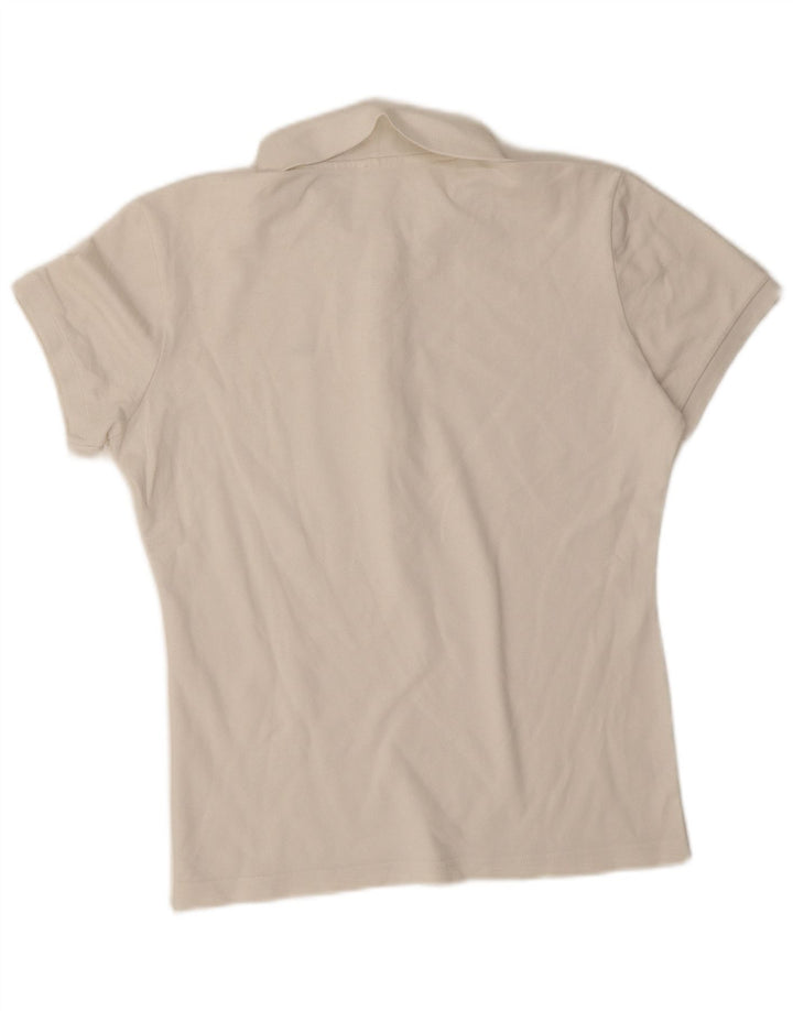 Tricou polo Lacoste pentru femei UK 14 Large White
