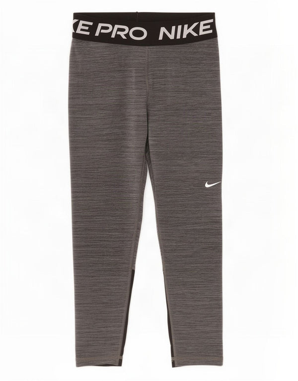 Leggings Nike Graphic Capri pentru femei UK 8 Mici, gri, poliester color bloc
