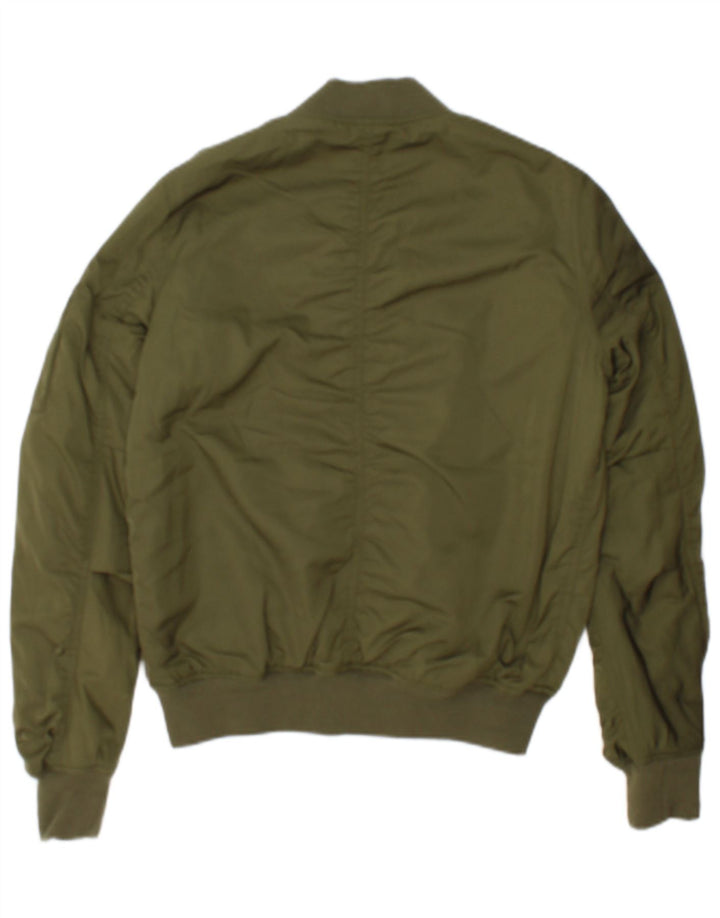 Topshop Bomber Jacket pentru femei UK 8 Small Kaki Poliester