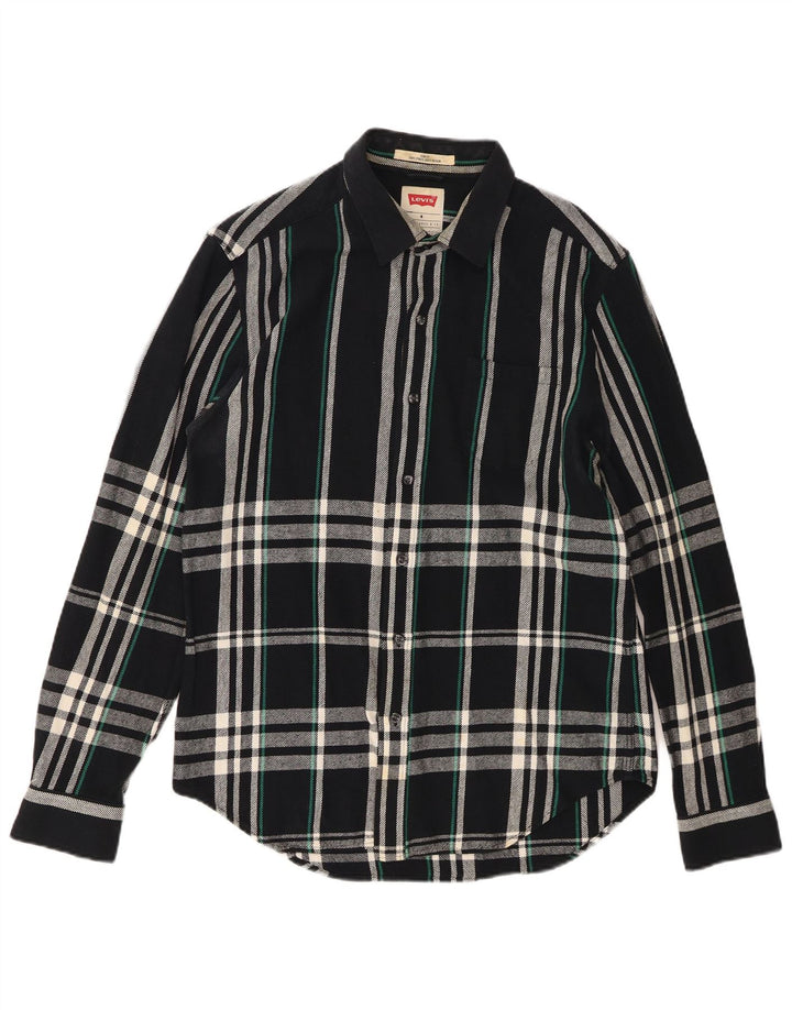 Cămașă pentru bărbați Levi's Slim Fit Flannel Medium Bleumarin Check