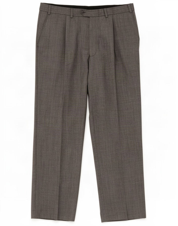 Marks & Spencer Pantaloni de costum pentru bărbați Ultimate Pegged W38 L31 poliester gri
