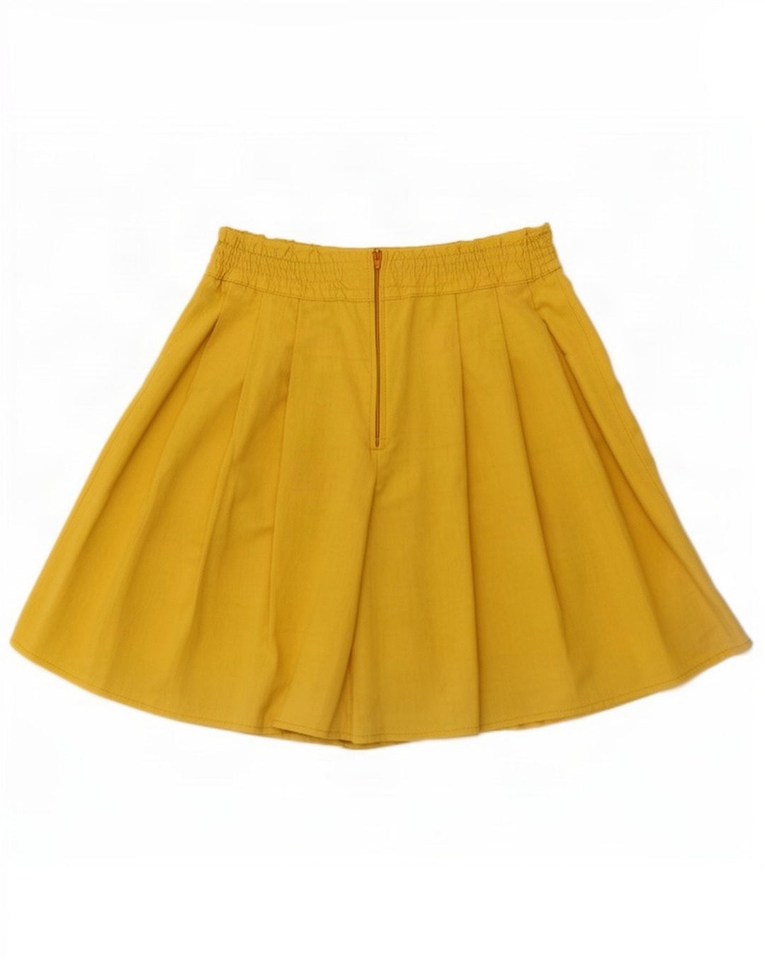 Fusta mini cu fusta vintage pentru femei W26 Small Yellow Viscose