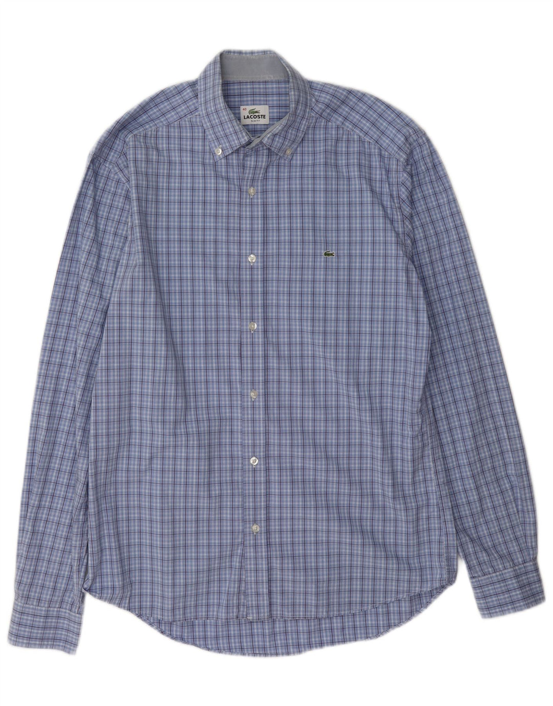 Cămașă pentru bărbați Lacoste Slim Fit Mărimea 40 Medium Blue Check