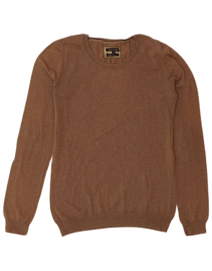Pulover Massimo Dutti pentru femei cu gâtul turnat, maro mediu, UK 12