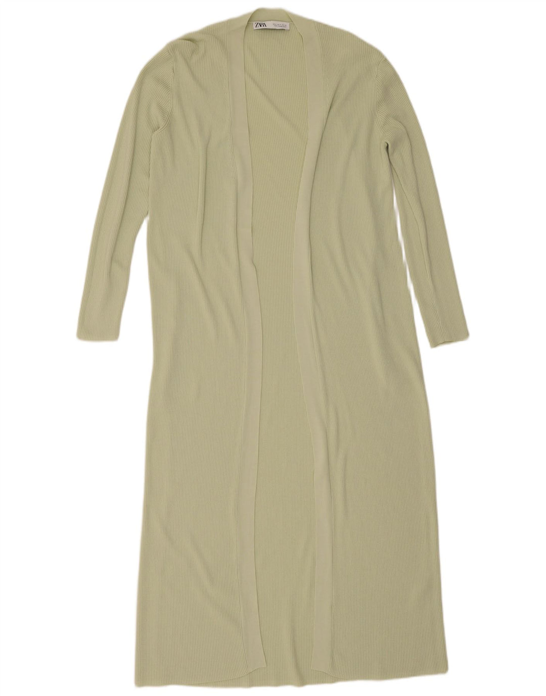 Pulover cardigan deschis pentru femeie Zara UK 14, viscoză verde medie