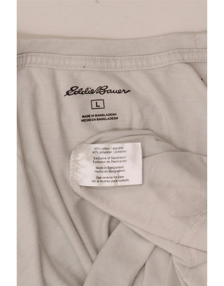 EDDIE BAUER Tricou pentru bărbați Top mare din bumbac alb