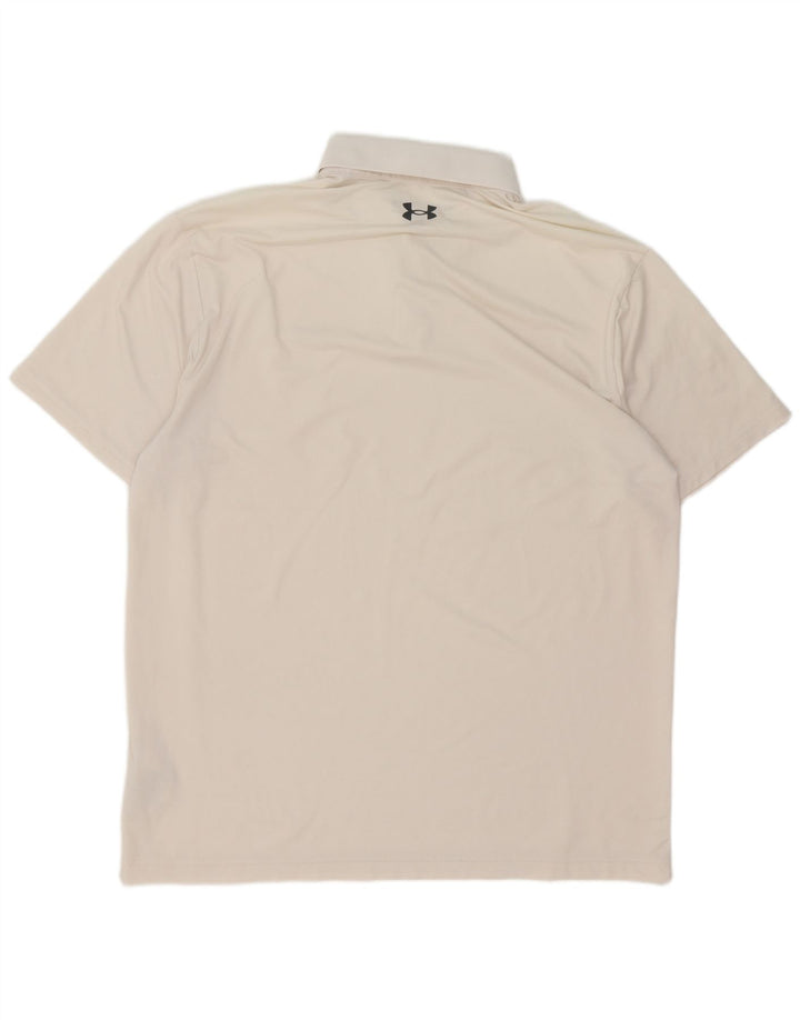 Tricou polo pentru bărbați Under Armour XL, poliester alb