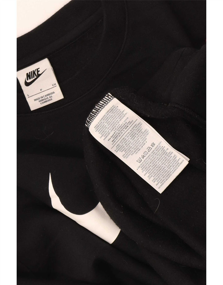 Pulover de hanorac grafic Nike pentru femei UK 10 Mic negru Colorblock