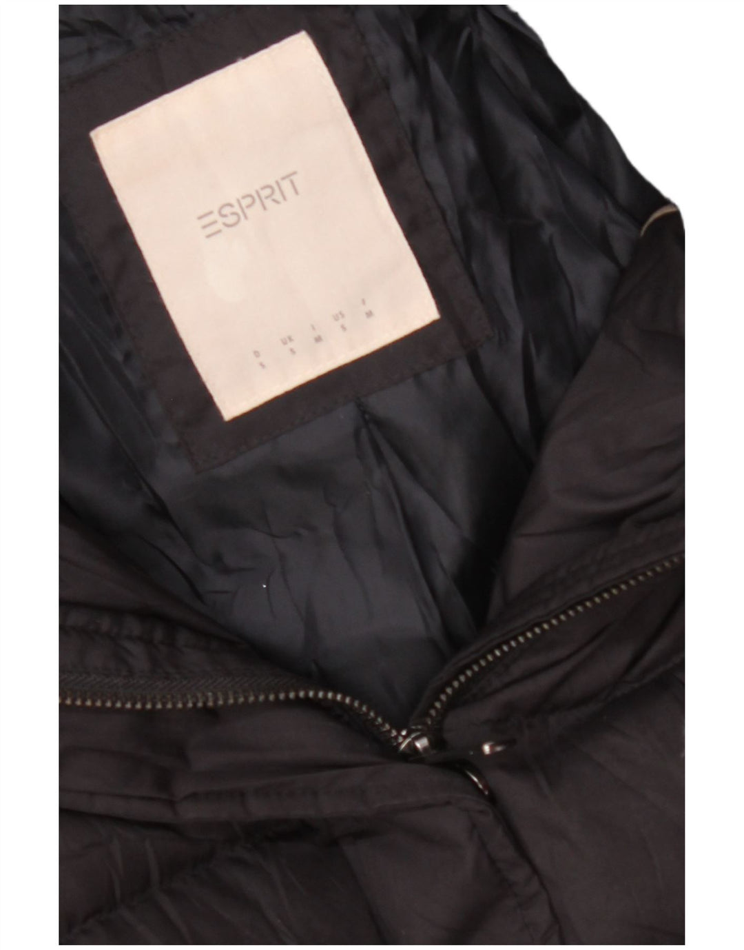 Jachetă căptușită cu glugă pentru femei ESPRIT UK 10 Small Black