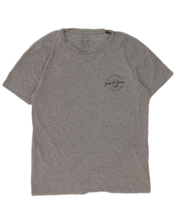 Tricou Jack & Jones pentru bărbați Top mare din bumbac cu pete gri
