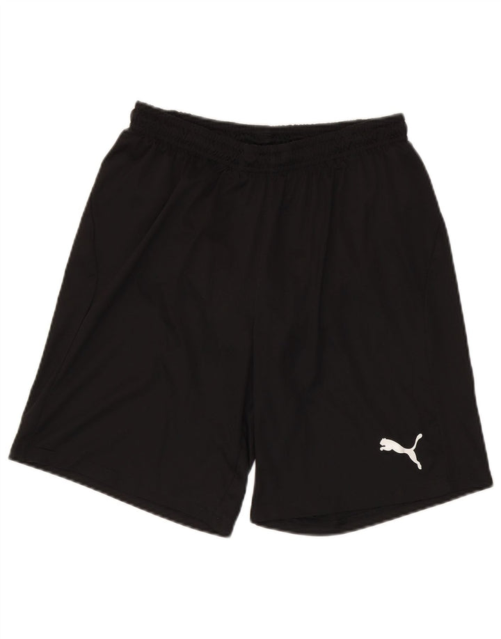 Pantaloni scurți sport Puma pentru bărbați, poliester mediu negru