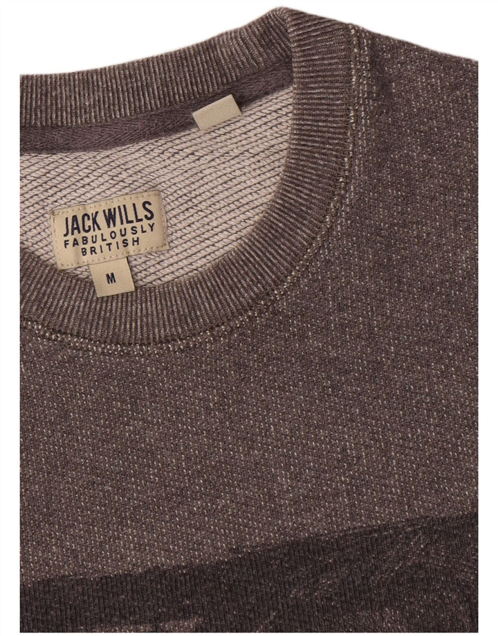 Pulover Jack Wills pentru bărbați cu grafică, bumbac, gri mediu