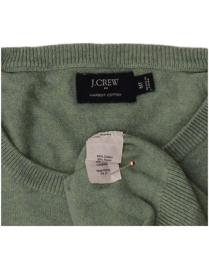 J. CREW Mens Crew Neck Jumper Sweater Medium Green Cotton