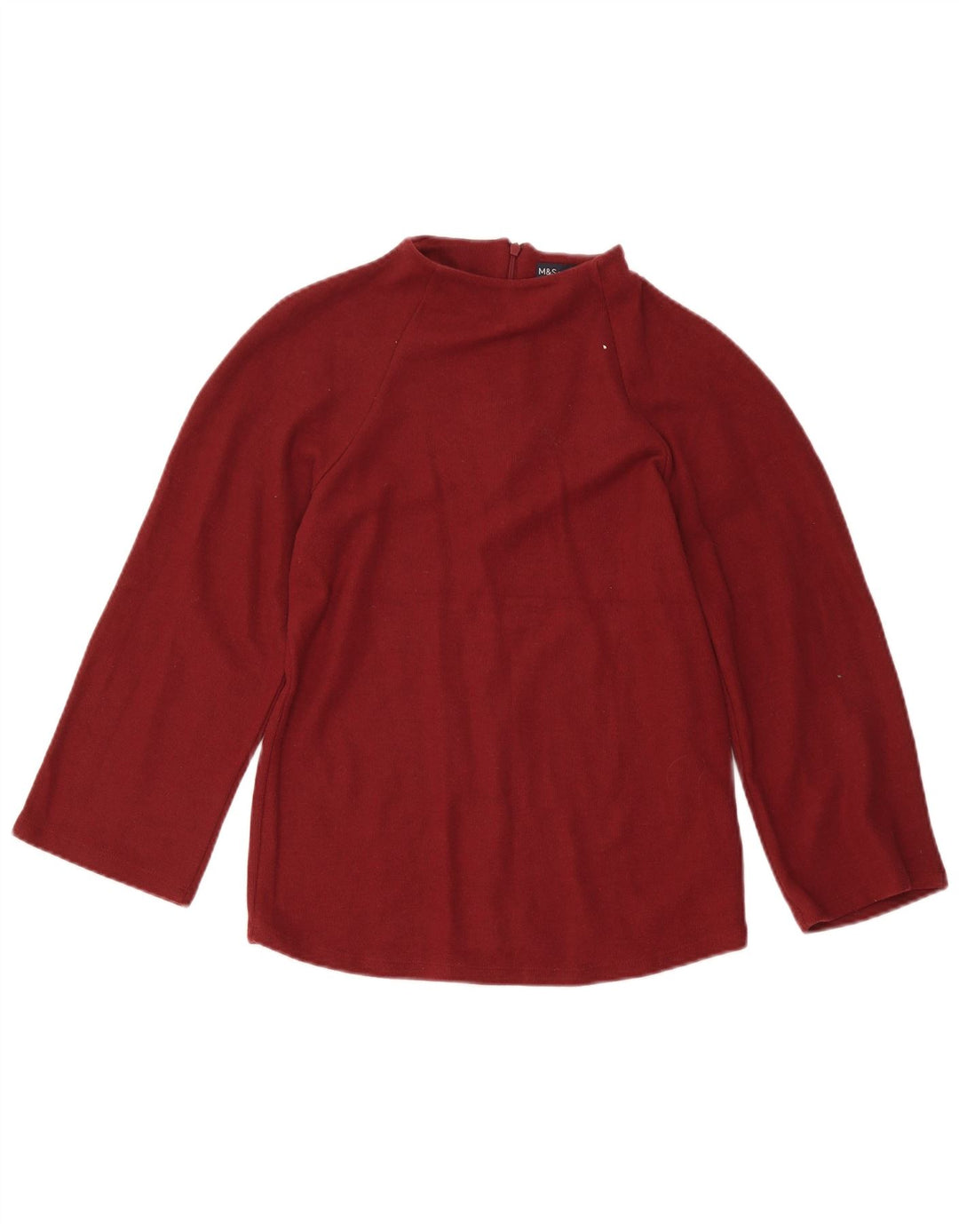 Marks & Spencer Top pentru femei cu mâneci 3/4 Marea Britanie 8 Mic Burgundy Poliester
