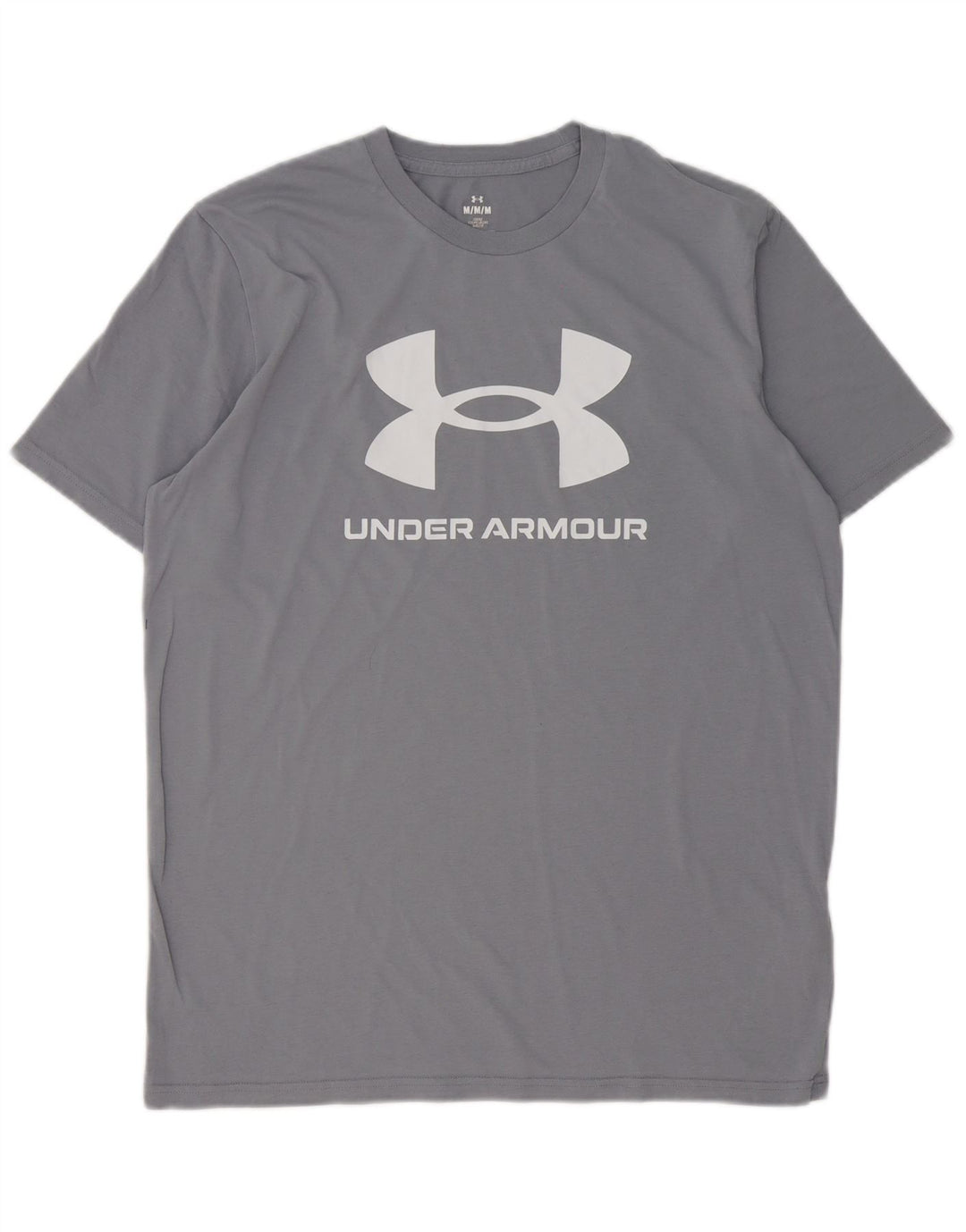 Tricou grafic Under Armour pentru bărbați, cu croiala lentă Top, bumbac gri mediu