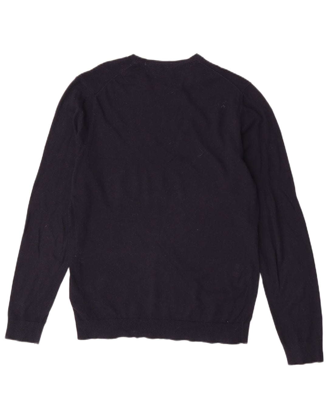 Pulover Massimo Dutti pentru bărbați, cu gât crew, bumbac mediu albastru bleumarin